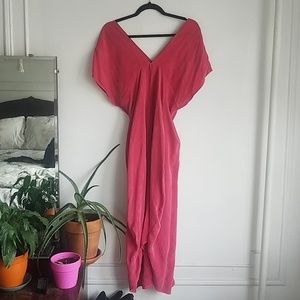 Silk/seude smock dress